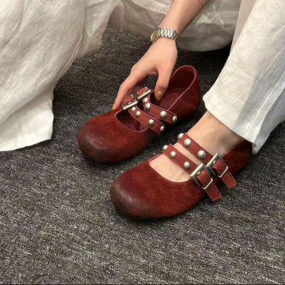 Damen Mokassins Bequem Schnalle Schuhe Frauen Schuhe Komfort