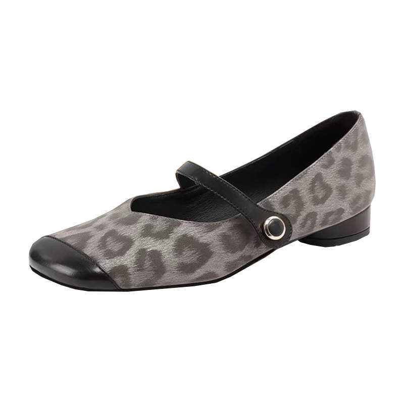 Damen Ballerinas Leopardenmuster Modern mit Riemchen