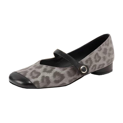 Damen Ballerinas Leopardenmuster Modern mit Riemchen