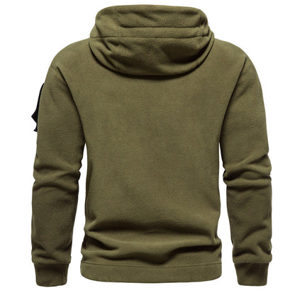 Herren Fleece Hoodie mit Reißverschlusstaschen Sportlich Modern