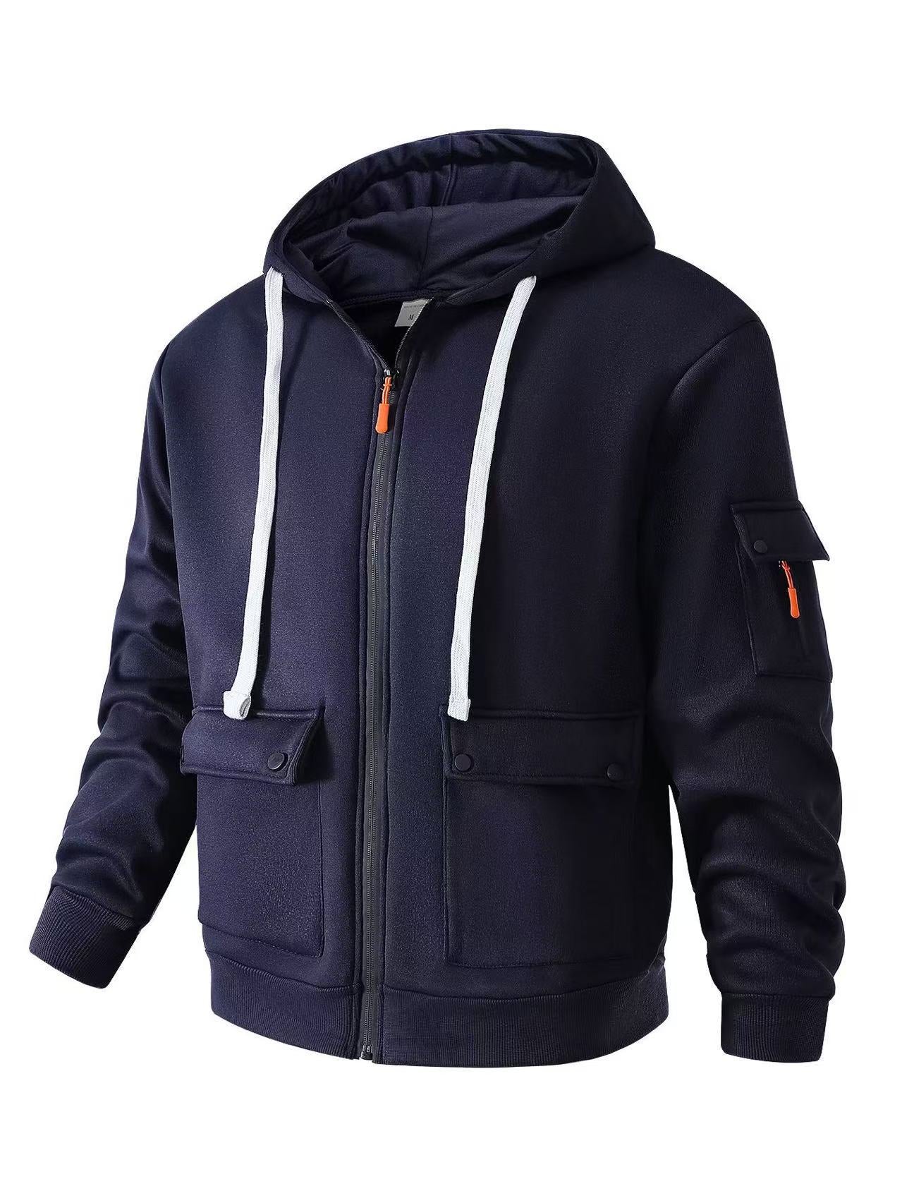 Herren Winterjacke Funktionell Mit Taschen Kapuze