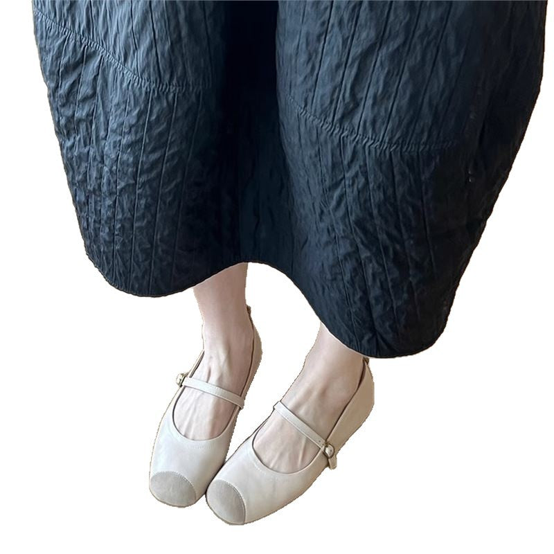 Damen Ballerinas Bequem Elegant Riemenverschluss