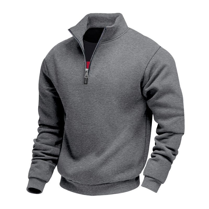Herren Fleece Pullover Elastisch Halbzipp - BerlinGlamour