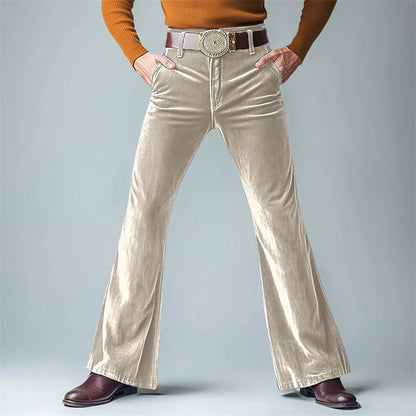 Herrenhose Flared Komfortstoff Elegant Bequem