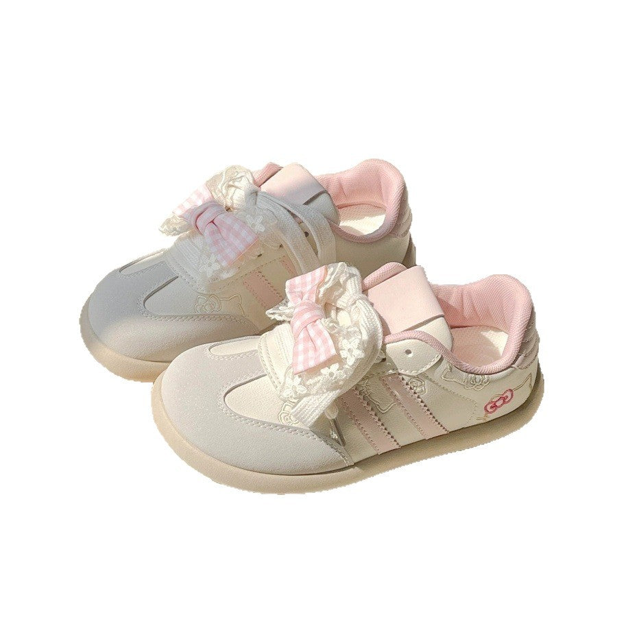 Damen Sneaker atmungsaktiv mit Schleifen Damen Sportschuhe Mode