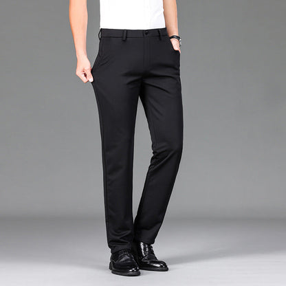 Herren Business-Hosen Elegant Slim Fit Schwarz - BerlinGlamour