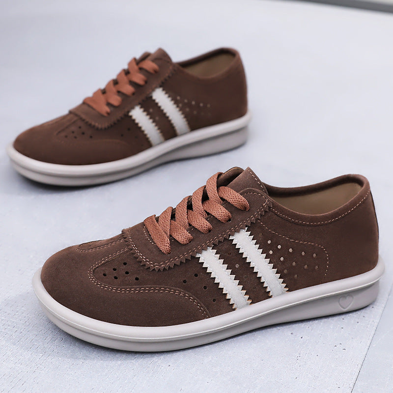 Damen Sneaker Veloursleder Atmungsaktiv Komfort - BerlinGlamour