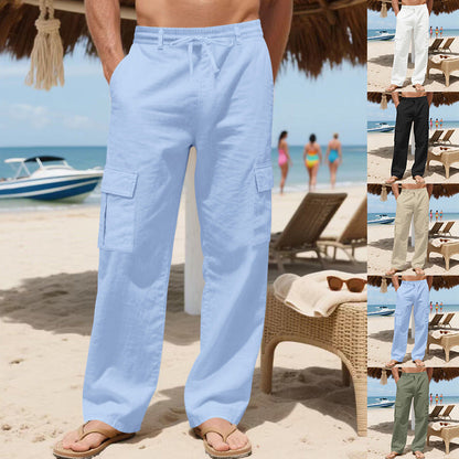Herren Strandhose Bequem Mit Taschen Elastisch