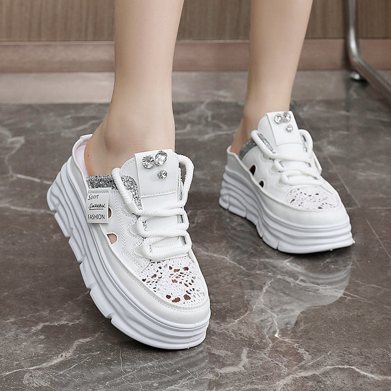Damen Plateauschuhe Glitzer Design Hochzeitsschuhe