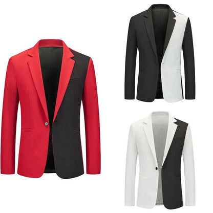 Herren Blazer Moderner Schnitt Kontrastierung Elegant