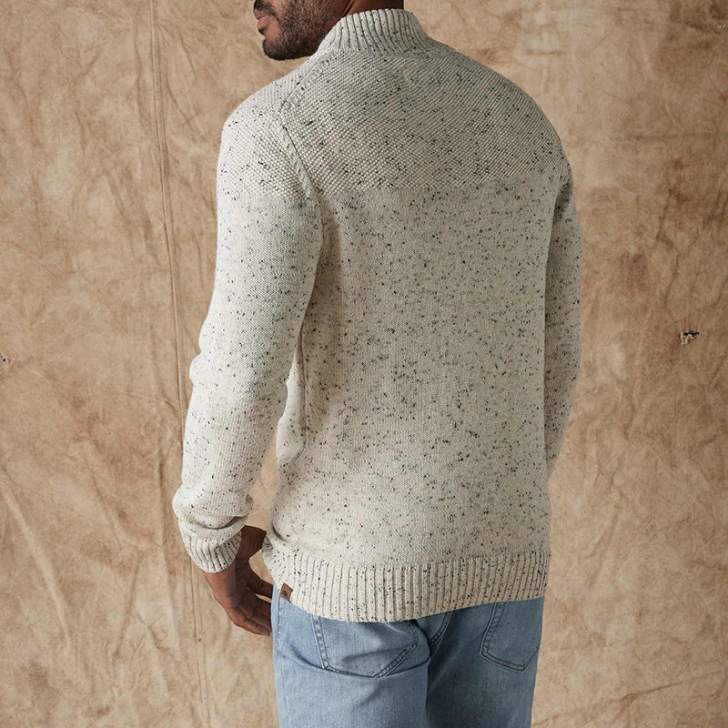 Herren Strickpullover Eleganter Stehkragen Modern