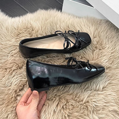 Damen Ballerinas Elegante Schleifen Komfort Fußbett