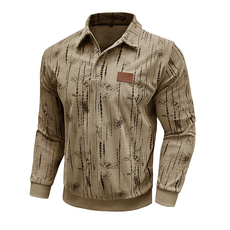 Lässiger Herren Pullover mit Knöpfkragen Modern
