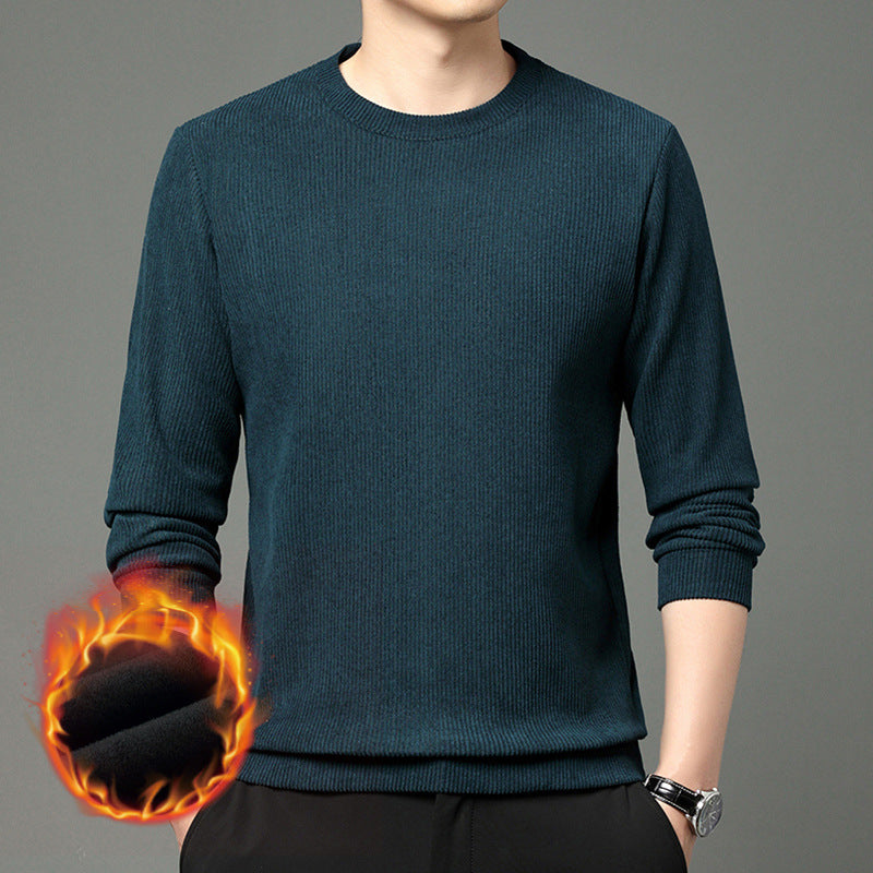 Herren Pullover Wärmer Rundhals Aus Merino-Wolle