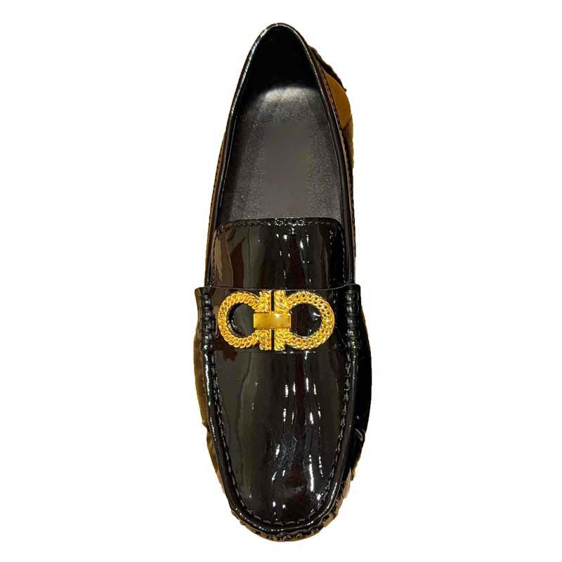 Damen Mokassin Schuhe Lederoberfläche Elegant Luxus