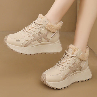 Damen Sneaker Warmfleece Innensohle Dämpfung Sportschuh