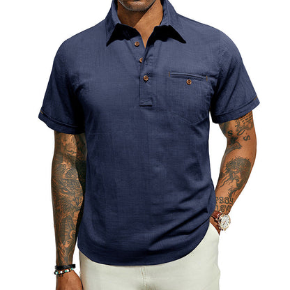 Herren Kurzarmhemd Sommer Modern Slimfit