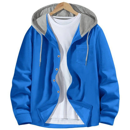 Herren Freizeitjacke Kapuzenjacke Mit Taschen