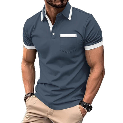 Herren Polo-Shirt Modern KontrastkragenSlim Fit