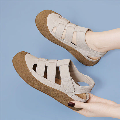 Damen Sandalen Komfortabel Bequem mit Verstellbaren Riemen