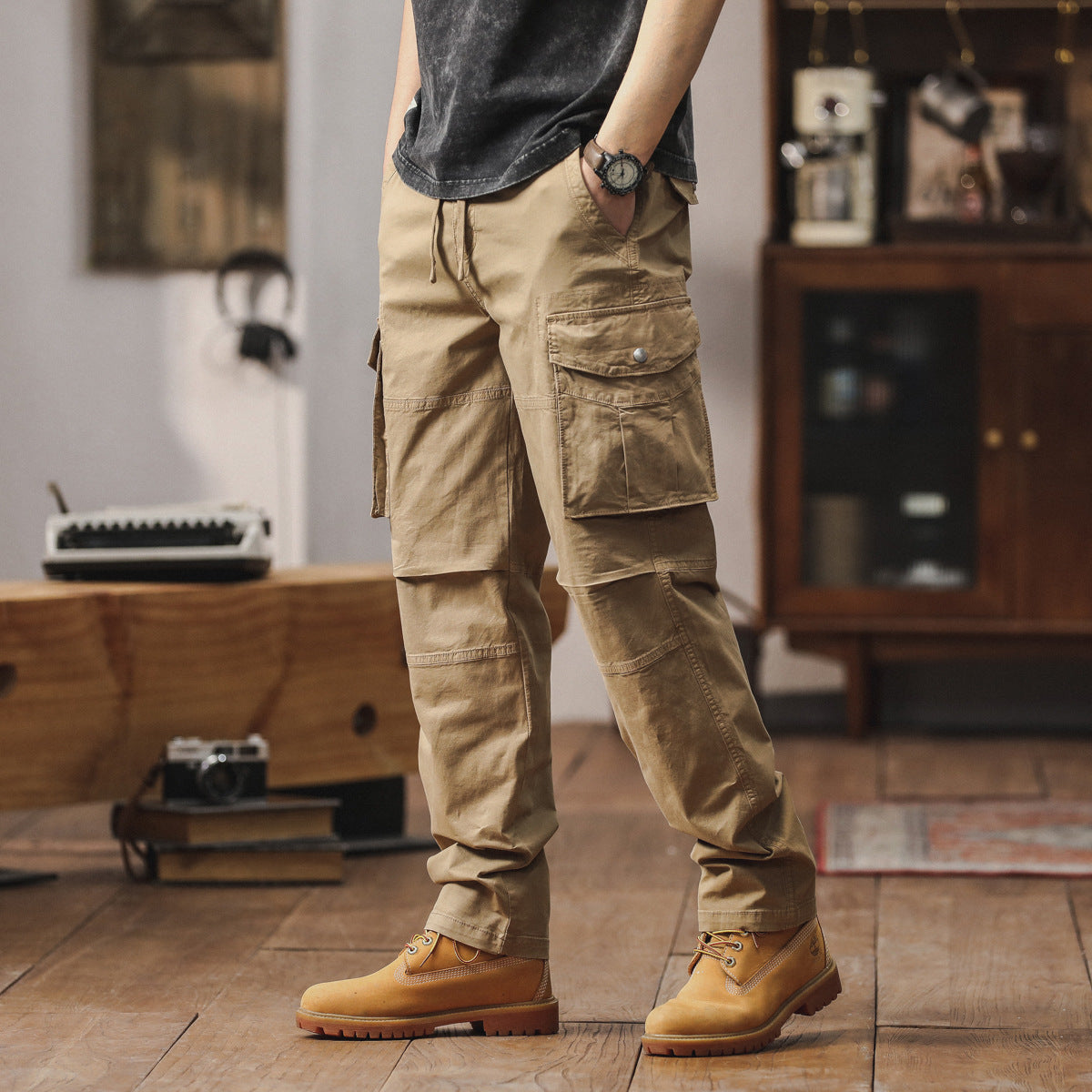 Herren Cargohose Multifunktional Strapazierfähig Mit Taschen - BerlinGlamour