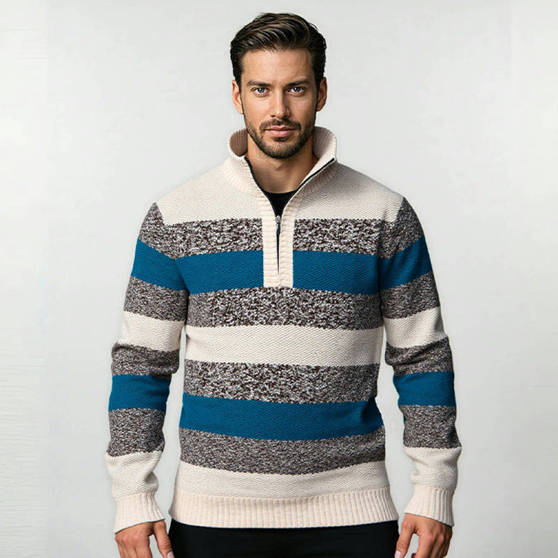 Herren Strickpullover Hochkragen Modern Casual