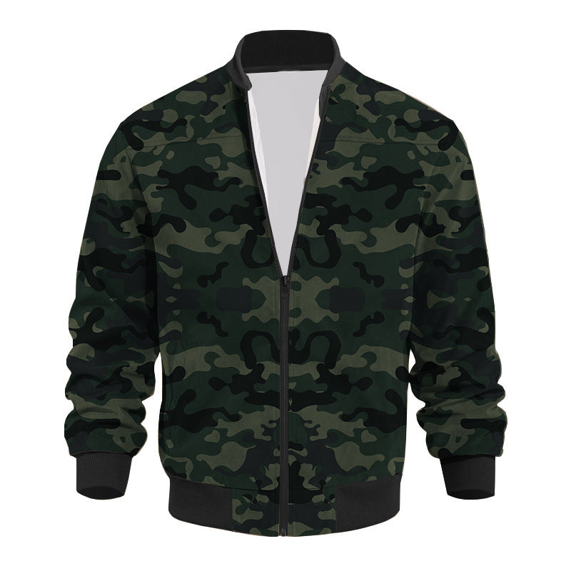Herren Bomberjacke Camouflage Modern Elastisch