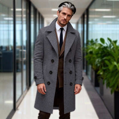 Herren Wollmantel Doppelreihig Modern Schnitt - BerlinGlamour