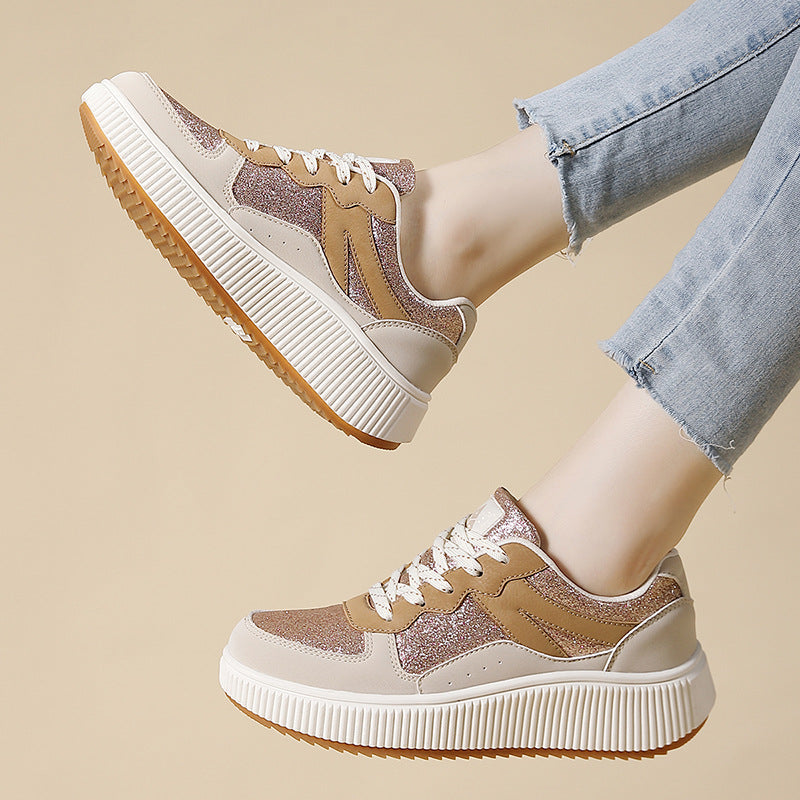 Damen Sneaker Weich Bequem Strukturiert