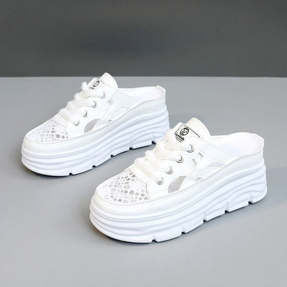 Damen Plateausneaker Sportlich Atmungsaktiv Lässig