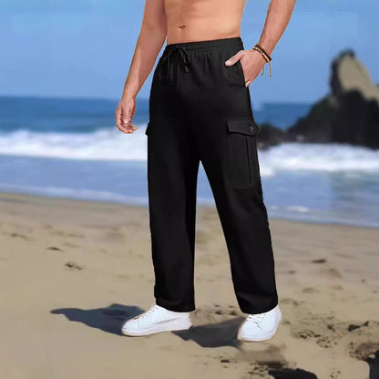 Herren Cargo-Hose Vieltaschig Elastisch Bequem