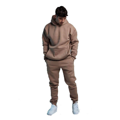 Bequemes Herren Sportset Kapuzenpullover Jogginghose Set