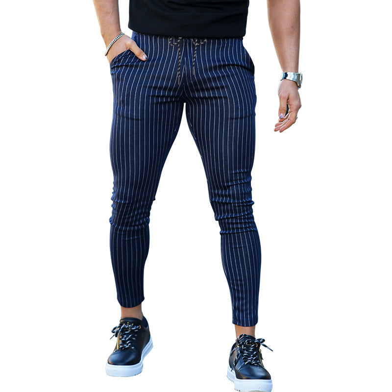 Herren Jeans Stretch Streifenlook Modern Slimfit