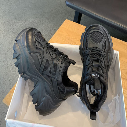 Damen Sneaker Sportlich Atmungsaktiv Mesh Weiße Schuhe