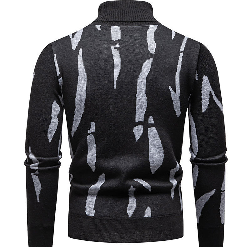 Herren Rollkragenpullover Modern Auffälliges Muster