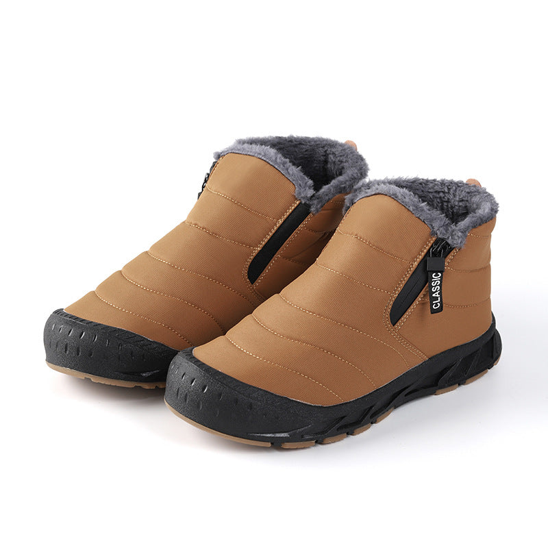 Damen Winterstiefel Gefüttert Rutschfest Mit Klettverschluss