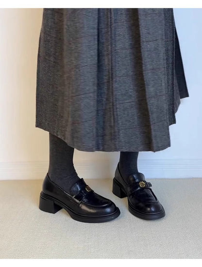 Damen Slipper Elegante Blockabsatz Riemenverschluss Komfort
