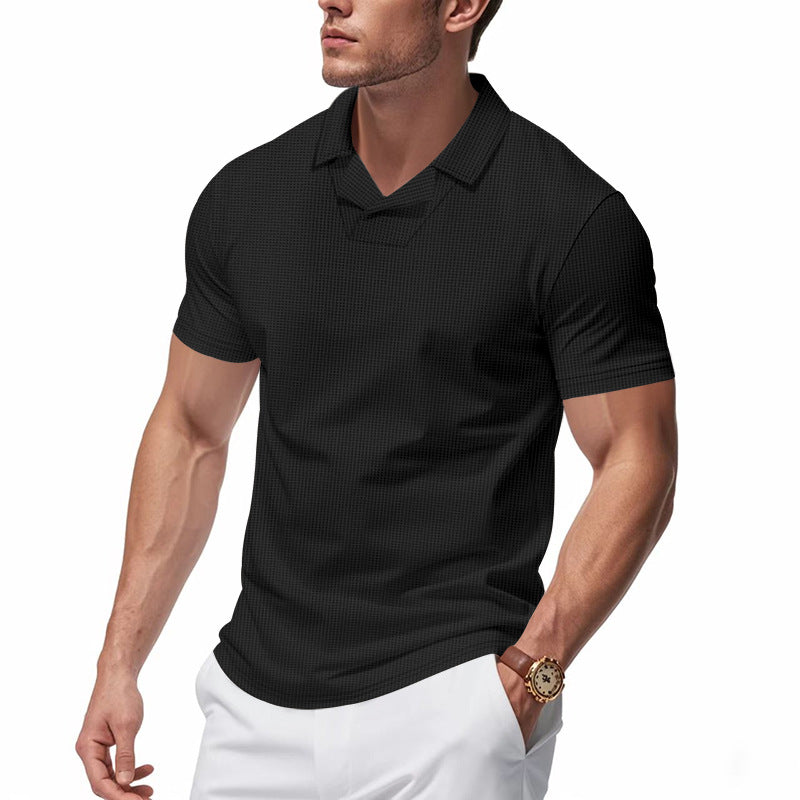 Herren Poloshirt Kurzarm Modern mit Struktur Optik