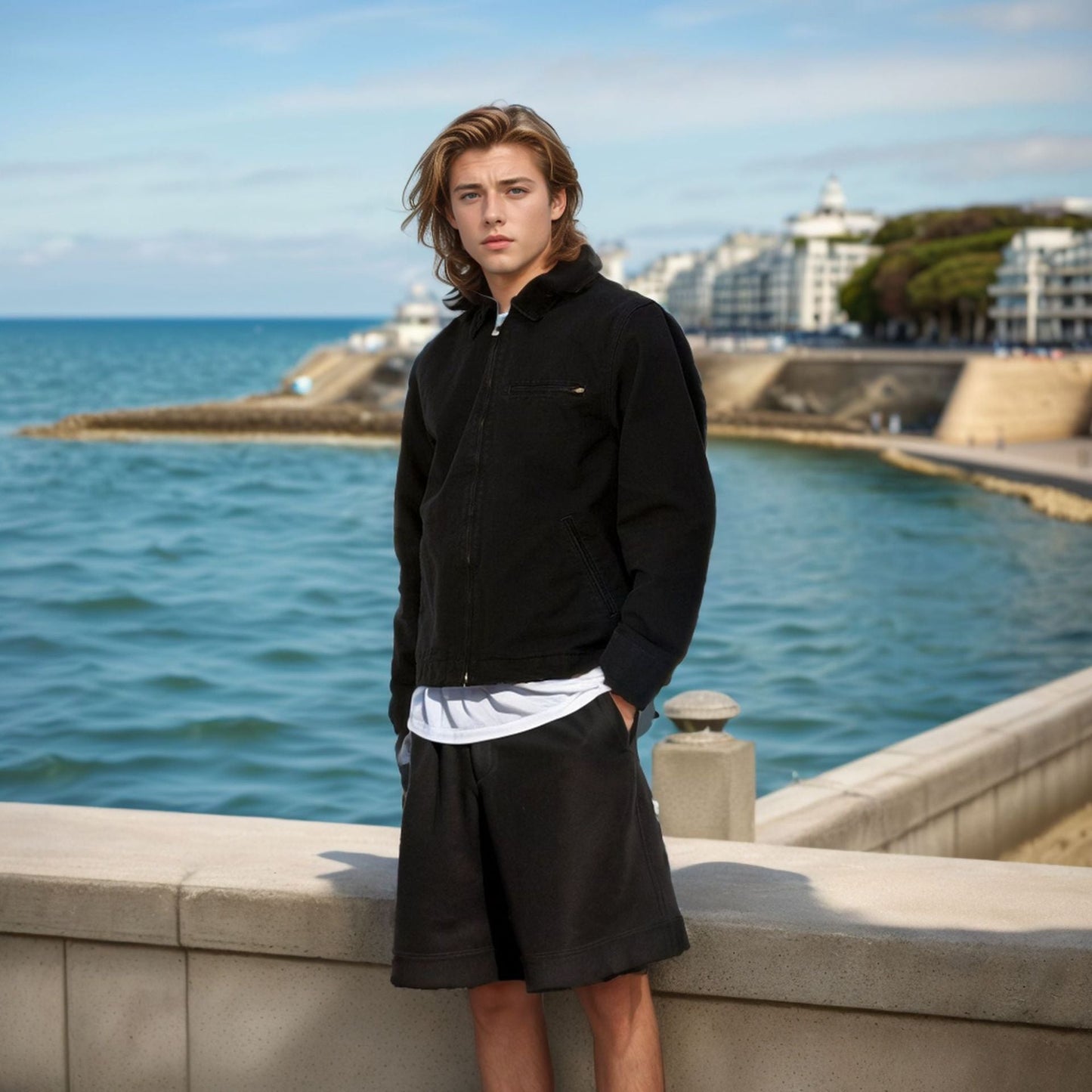 Herren Freizeitjacke Modern Sportlich Strukturiert - BerlinGlamour