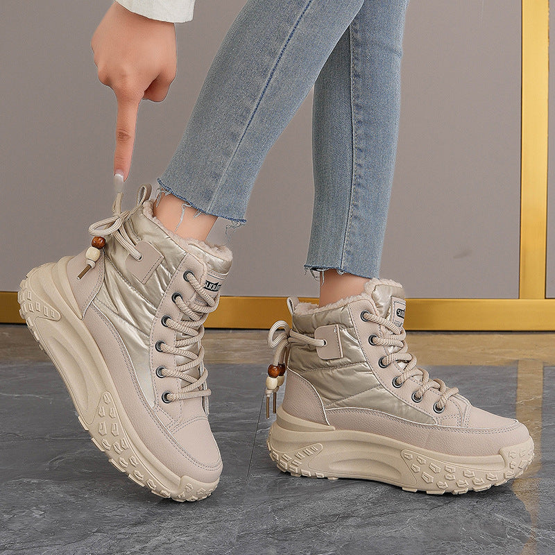 Damen Sneaker Hoch Modisch Isolierend Rutschfest