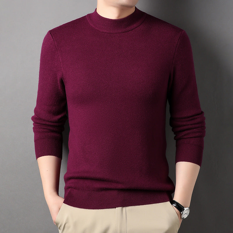 Herren Strickpullover Elegante Moderner Stehkragen
