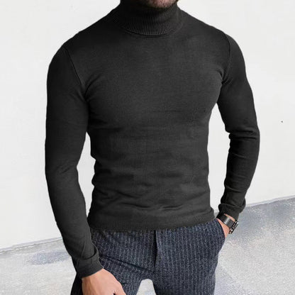 Herren Rollkragenpullover Baumwolle Weich Bequem