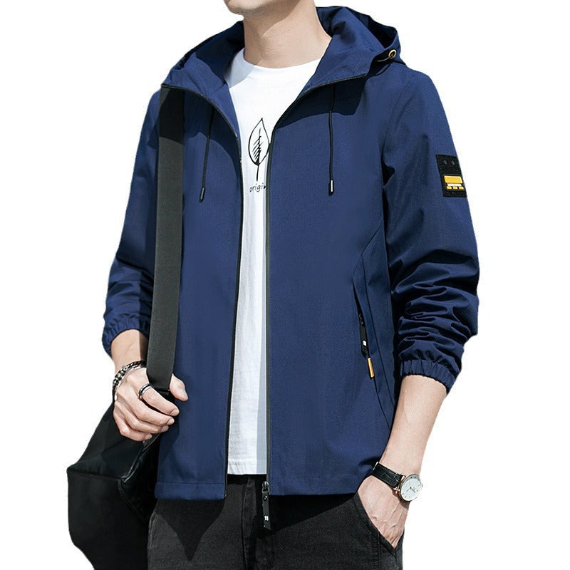 Herren Windjacke Sportlich Wasserdicht mit Kapuze - BerlinGlamour