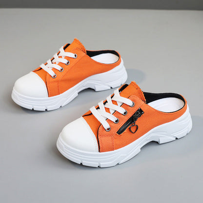 Damen Sneaker Slipper Bequem Reißverschluss Sportsohle