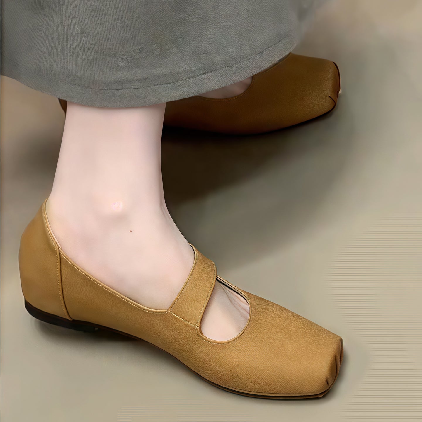 Damen Ballerinas Bequem Verstellbar Komfortfußbett - BerlinGlamour