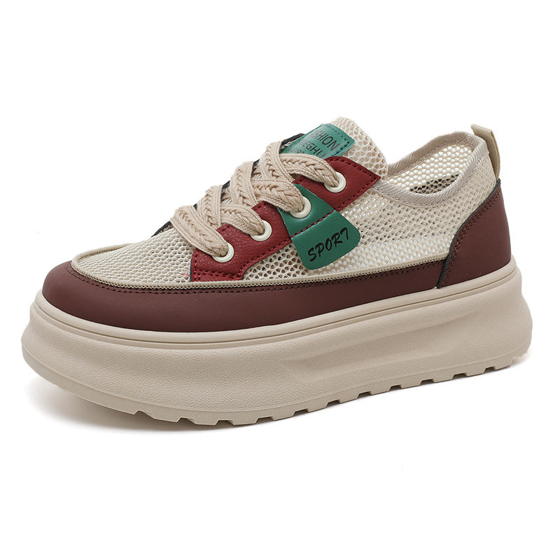 Damen Sneaker Sportlich Plateau Schuhe Komfortabel
