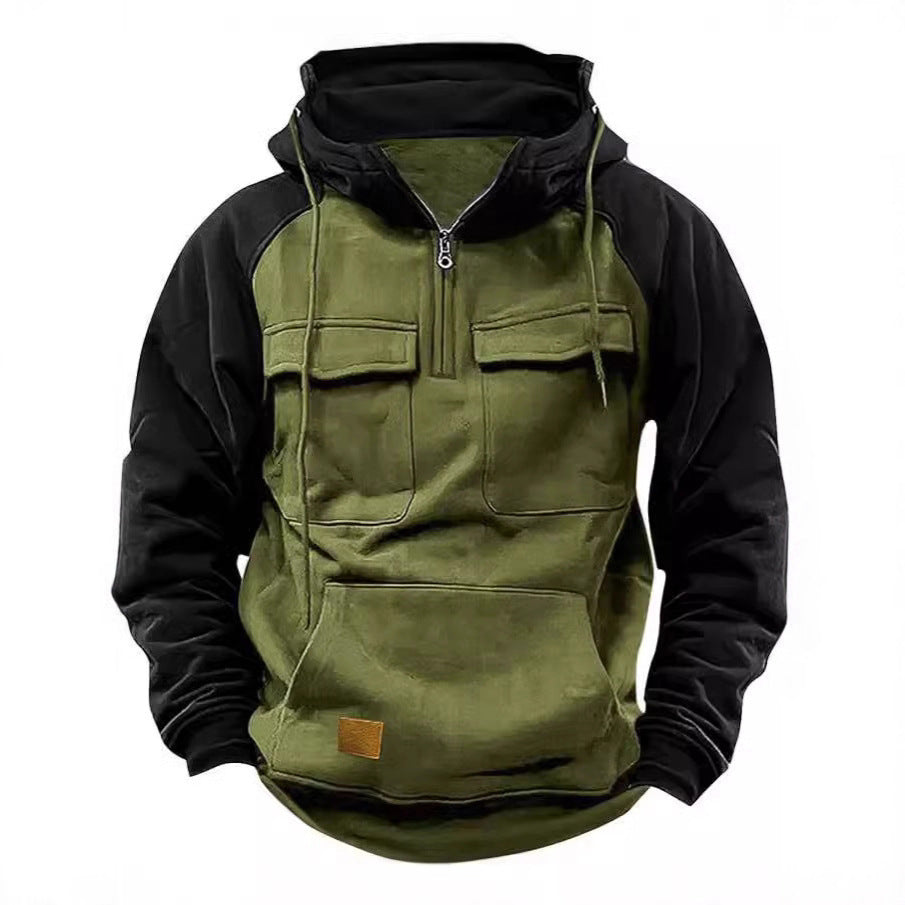 Herren Kapuzenpullover Modern mit Taschen Höher Kragen