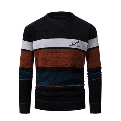 Herren Pullover Strukturiert Streifenmuster Modisch