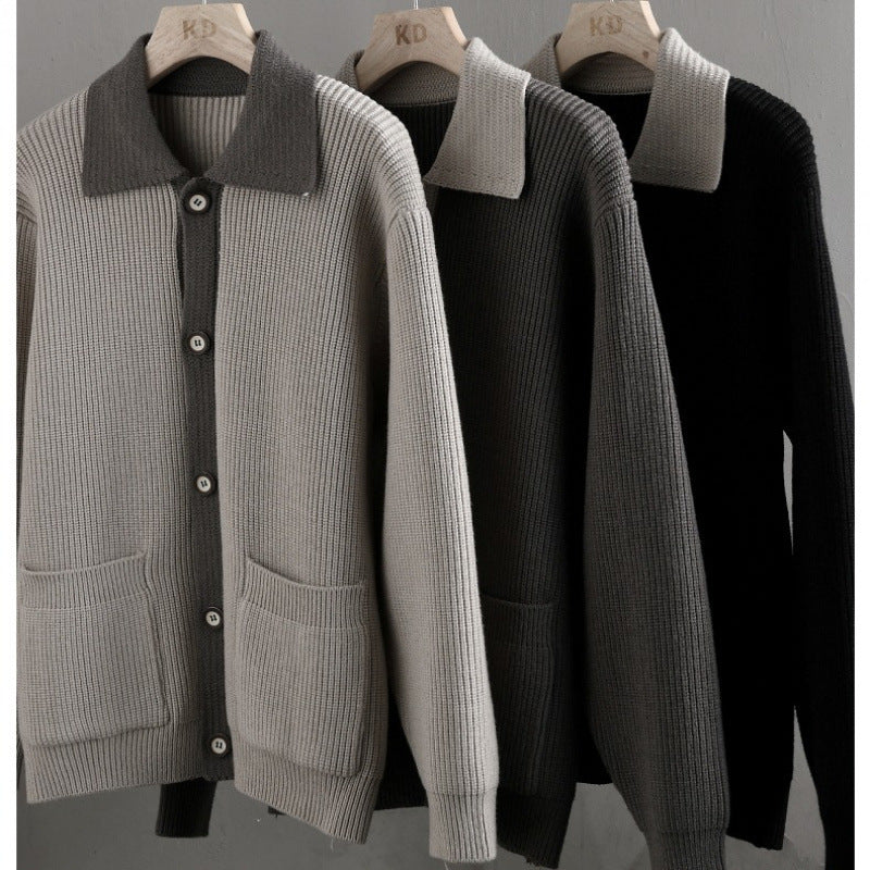 Damen Strickjacke Bequem Schnitt Mit Taschen - BerlinGlamour