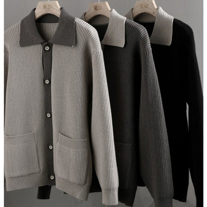 Damen Strickjacke Bequem Schnitt Mit Taschen - BerlinGlamour